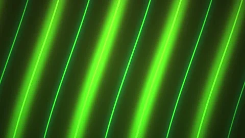 Abstract green glowing laser lines moving in dark futuristic background. Stock Footage 346343390