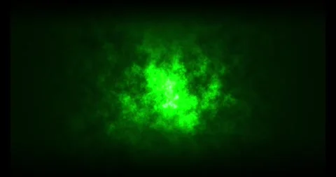 Abstract green glowing light inside cloud. Video footage background. Stock Footage 252717264