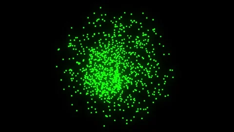 Abstract Green Glowing Light with Magical Energy in Black Space Background 스톡 동영상 340047290