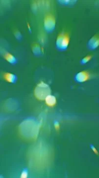 Abstract green glowing light rays and bokeh shapes creating dynamic energy bu 스톡 일러스트