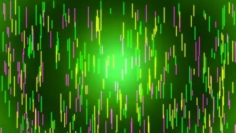 Abstract green glowing lines motion background digital art Stock Footage 331352217