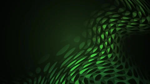 Abstract green glowing organic mesh structure moving smoothly against a dar.. Stock Footage 346343768