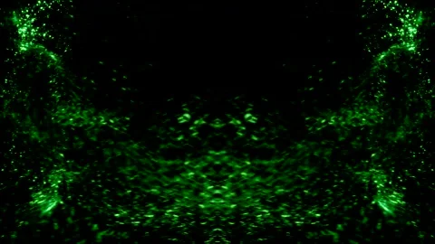 Abstract Green Glowing Particles Stock Footage 289123659