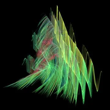 Abstract green glowing pattern on black background, design, wallpaper Stock Illustration