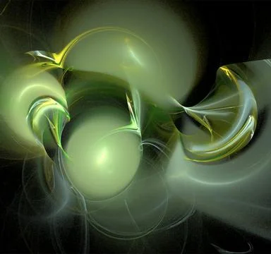 Abstract green glowing pattern on black background, design, wallpaper Stock Illustration