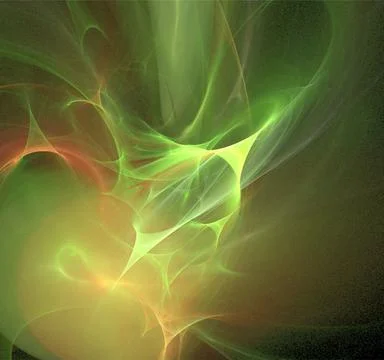 Abstract green glowing pattern on black background, design, wallpaper Stock Illustration