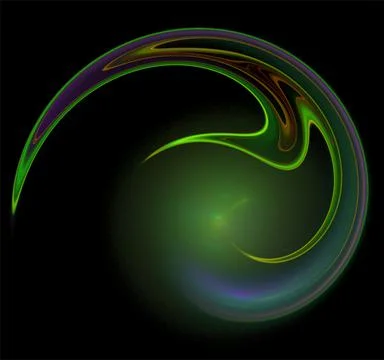Abstract green glowing pattern on black background, design, wallpaper Stock Illustration