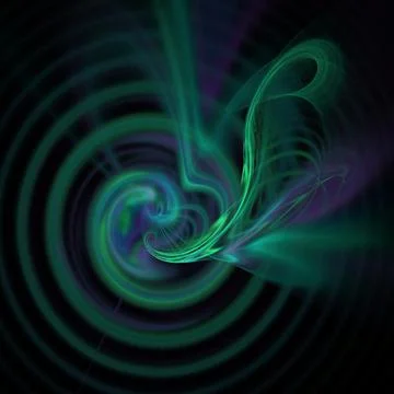 Abstract green glowing pattern on black background, design, wallpaper Stock Illustration