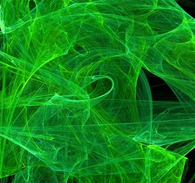 Abstract green glowing pattern on black background, design, wallpaper Stock-Illustration