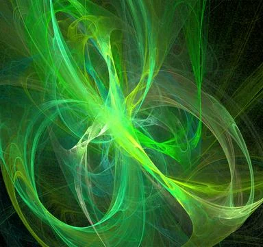 Abstract green glowing pattern on black background, design, wallpaper Stock Illustration