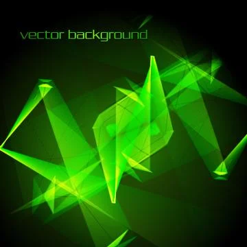 Abstract green glowing vector background Stock Illustration