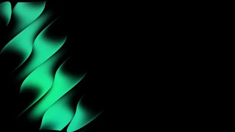 Abstract Green Glowing Waves on Black Background Stock Footage 340124364