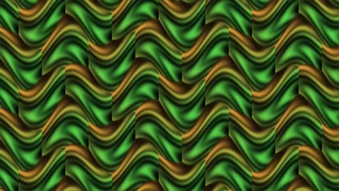 Abstract Green Gold Wavy Pattern Motion background Stock Footage 332184606
