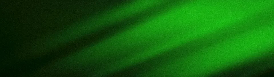Abstract green gradient background with black shadows wide grainy tech wall.. Stock Photos
