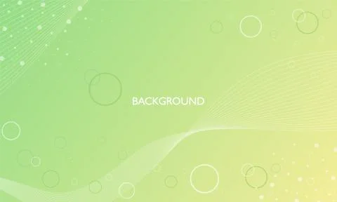 Abstract Green gradient background with Circles and Lines Stock Illustration