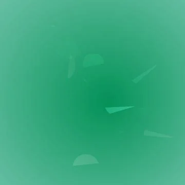 Abstract Green Gradient Background with Floating Geometric Shards and Bokeh.. Stock Illustration