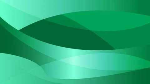 Abstract Green Gradient Background With Flowing Shape Composition Stock Illustration