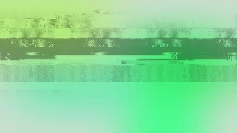 Abstract green gradient background with horizontal digital glitch texture e.. Stockillustratie