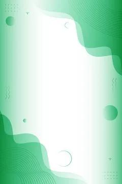 Abstract Green Gradient Background with Modern Fluid Shapes Stock Illustration