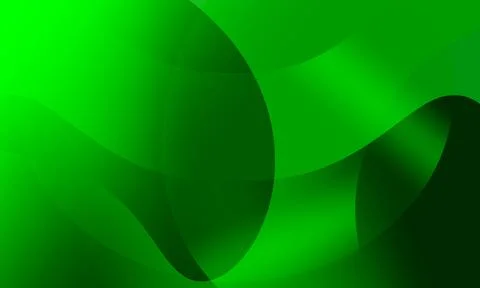 Abstract Green Gradient Background with Smooth Organic Curved Shapes Ilustración de archivo
