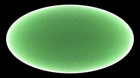 An abstract green gradient oval of small pixel particles. Business background Stock Illustration