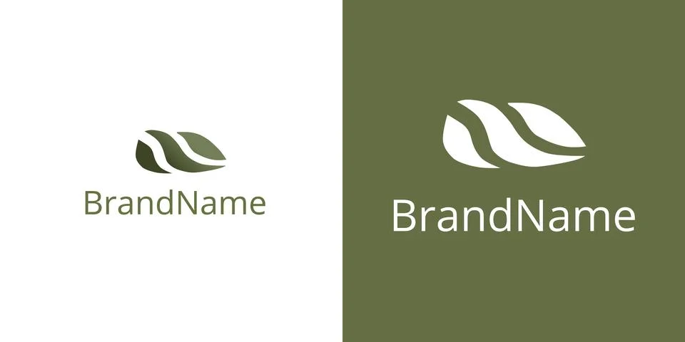 Abstract green with gradient stone, separated by lines. universal logo Stock Illustration