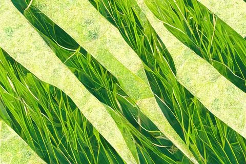 Abstract green grass background. Artificial Intelligence generated image Stockillustratie