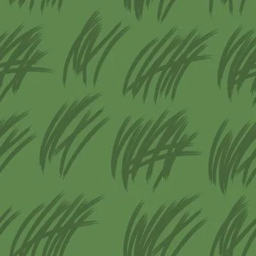 Abstract green grass seamless pattern. Field background. Vector illustration Illustrazione stock
