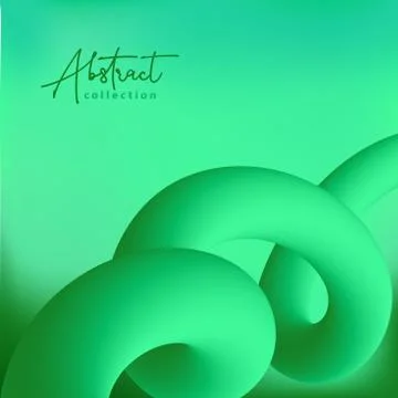 Abstract green grass summer vector trendy background with fluid gradient 3d s Stock Illustration
