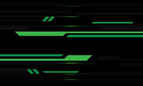 Abstract green grey black metallic cyber futuristic geometric overlap design Stock Illustration