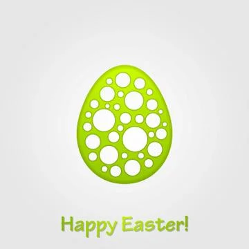 Abstract green grey Easter egg vector background Illustrazione stock