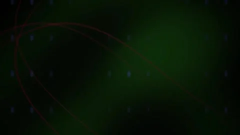 Abstract Green Grid Background with Red Moving Lines for Technology Stock Footage 343687882