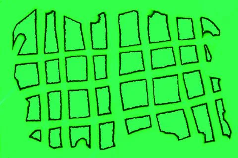 Abstract Green Grid Map Pattern Stock Illustration
