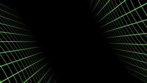 Abstract Green Grid Mesh Network Background with Digital Fractal Waves Light Stock Footage 341344853