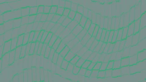 Abstract green grid pattern with wavy lines Illustrazione stock