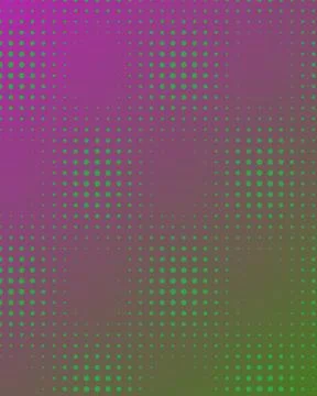 Abstract Green Halftone Dot Pattern on Purple and Olive Gradient Background Illustrazione stock