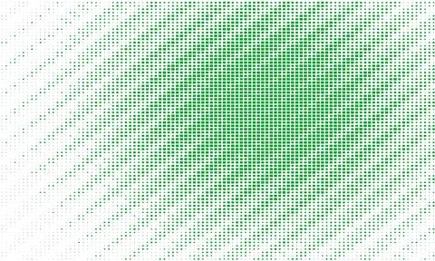 Abstract Green Halftone Squares Pattern on White Background Stock Illustration