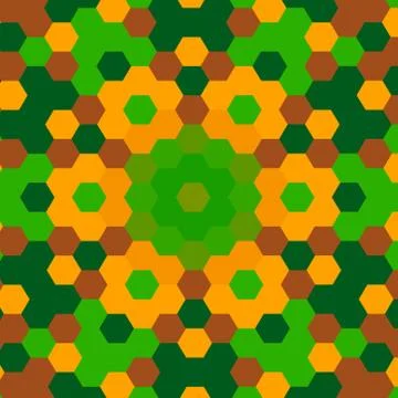 Abstract green hexagon pattern background - retro Stock Illustration