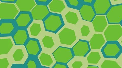 Abstract green hexagon pattern background design Stock Illustration