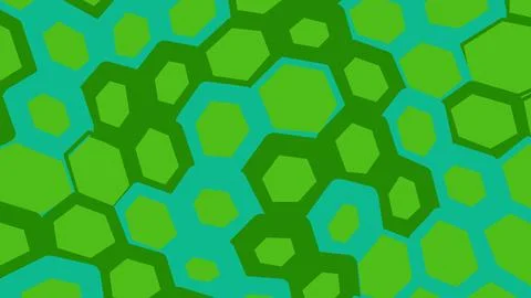 Abstract green hexagon pattern background Stock Illustration