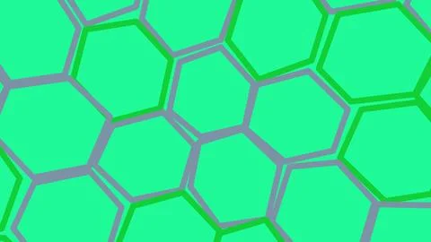 Abstract green hexagon pattern background Stock Illustration