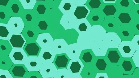 Abstract green hexagon pattern background Stock Illustration
