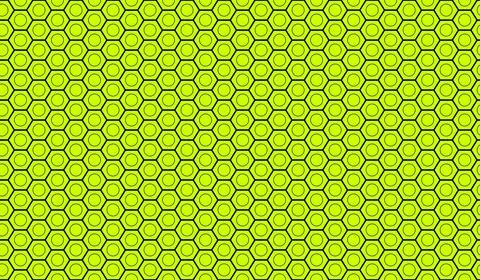 Abstract green hexagonal seamless patterned background. Stock Illustration