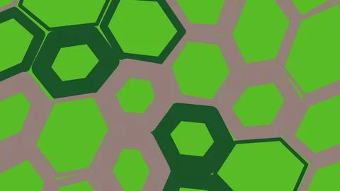 Abstract green honeycomb pattern with geometric shapes 스톡 일러스트