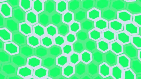 Abstract green honeycomb pattern with white outlines イラスト素材