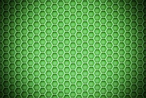 Abstract green honeycomb sharp background with vignette Stock Illustration