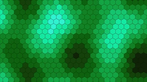 Abstract green honeycomb texture seamless pattern, digital tech organic wal.. Stock Footage 336837018