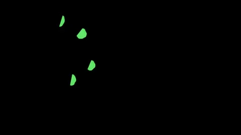 Abstract Green ink drop  on a black background for effects with Alpha V11 Video stock 94520053