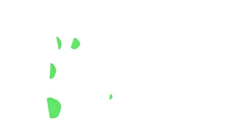 Abstract Green ink drop  on a white background for effects with Alpha V4 Video stock 94520071