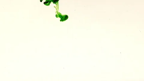 Abstract Green Ink Spread Drops in Underwater Stock Footage 89902435
